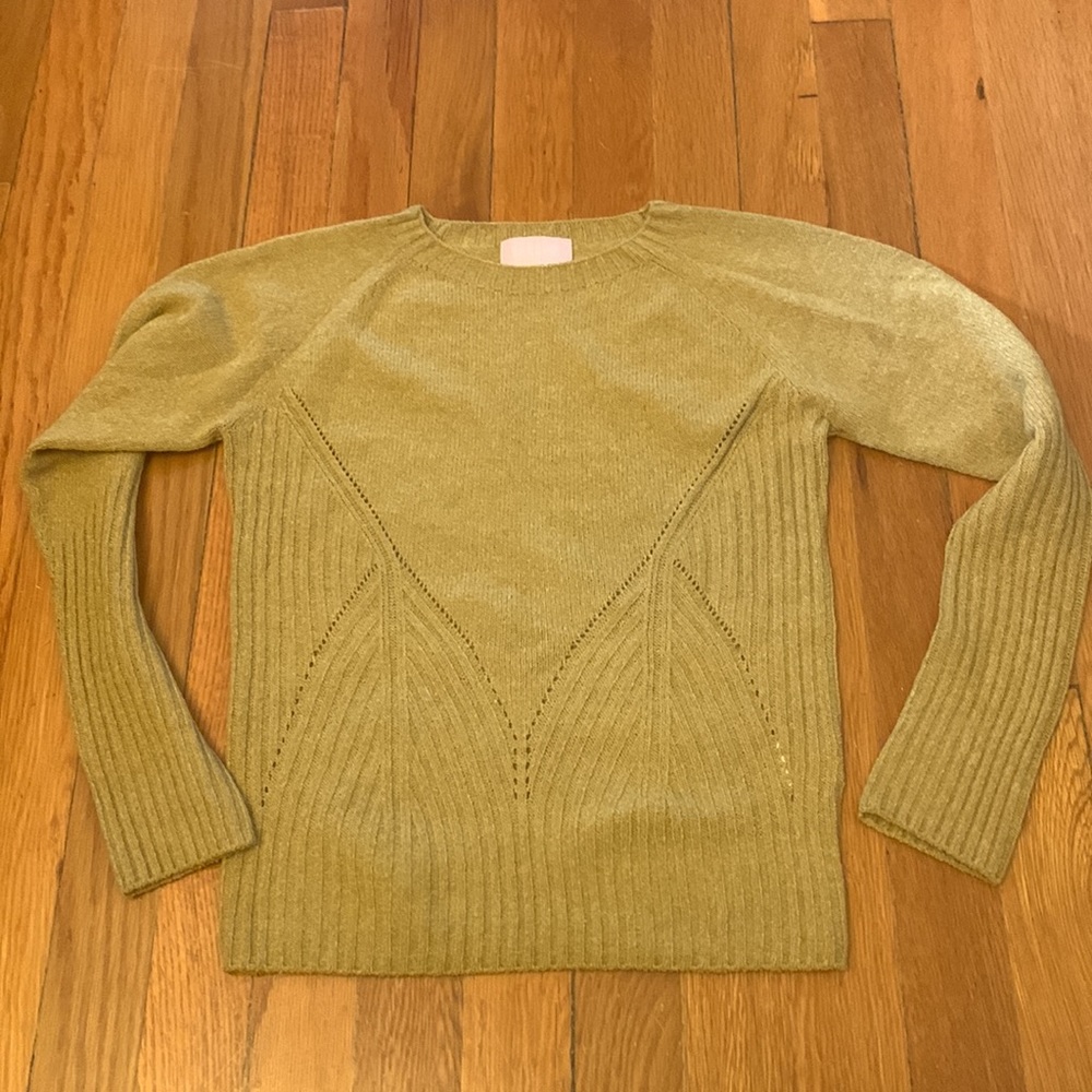 Bundle 3 for $30 farrow wheat mustard muted yellow sweater small